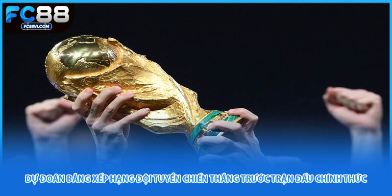 Dự đoán bảng xếp hạng đội tuyển chiến thắng trước trận đấu chính thức